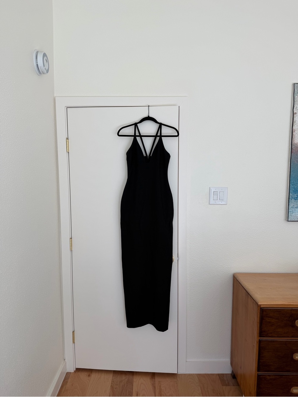 Black V-Neck Maxi Dress